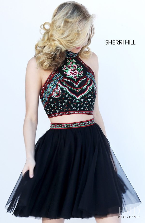 Josie Canseco featured in  the Sherri Hill catalogue for Autumn/Winter 2016