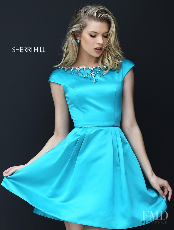 Josie Canseco featured in  the Sherri Hill catalogue for Autumn/Winter 2016