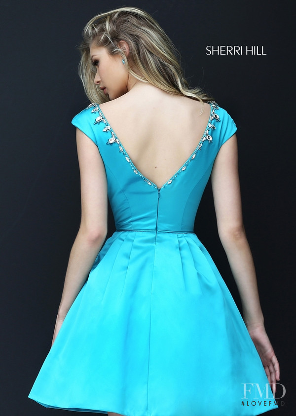 Josie Canseco featured in  the Sherri Hill catalogue for Autumn/Winter 2016