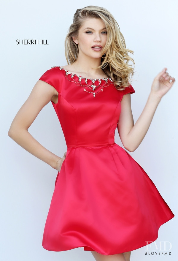 Josie Canseco featured in  the Sherri Hill catalogue for Autumn/Winter 2016