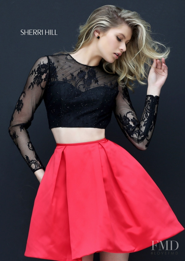 Josie Canseco featured in  the Sherri Hill catalogue for Autumn/Winter 2016