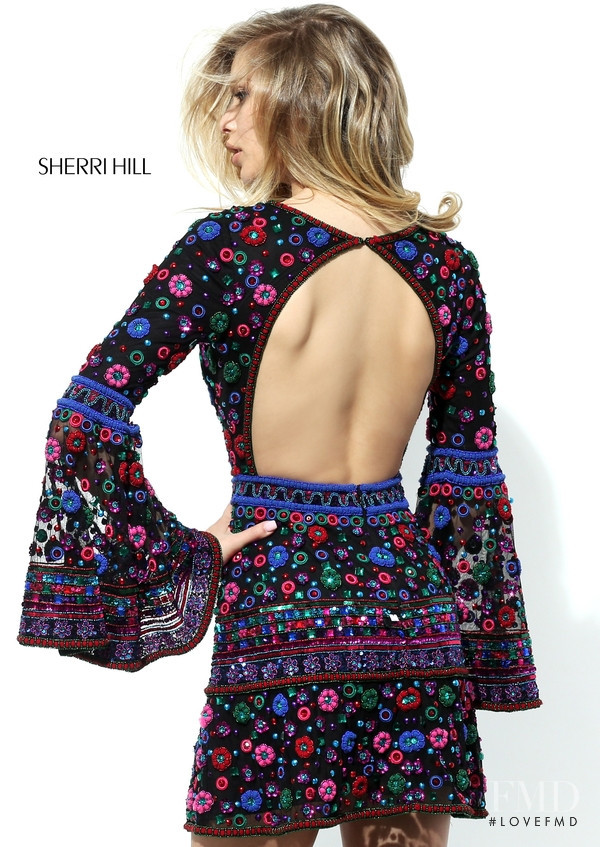 Josie Canseco featured in  the Sherri Hill catalogue for Autumn/Winter 2016