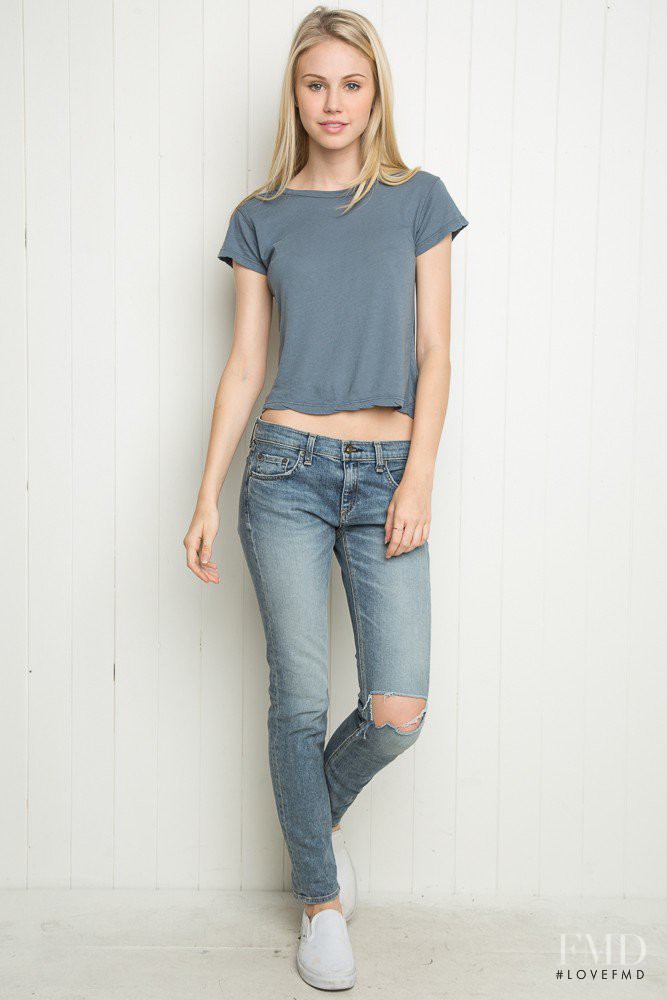 Scarlett Leithold featured in  the Brandy Melville catalogue for Spring/Summer 2015