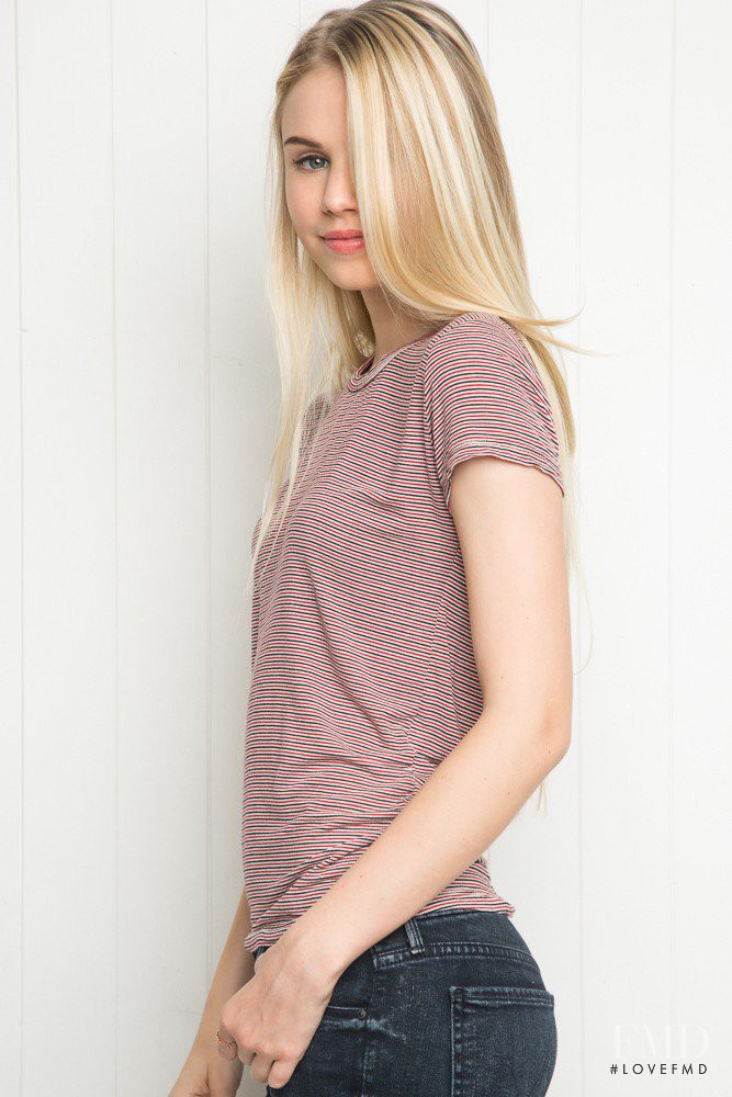 Scarlett Leithold featured in  the Brandy Melville catalogue for Spring/Summer 2015