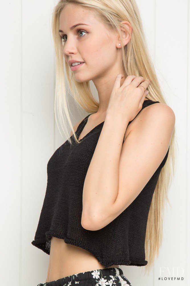 Scarlett Leithold featured in  the Brandy Melville catalogue for Spring/Summer 2015