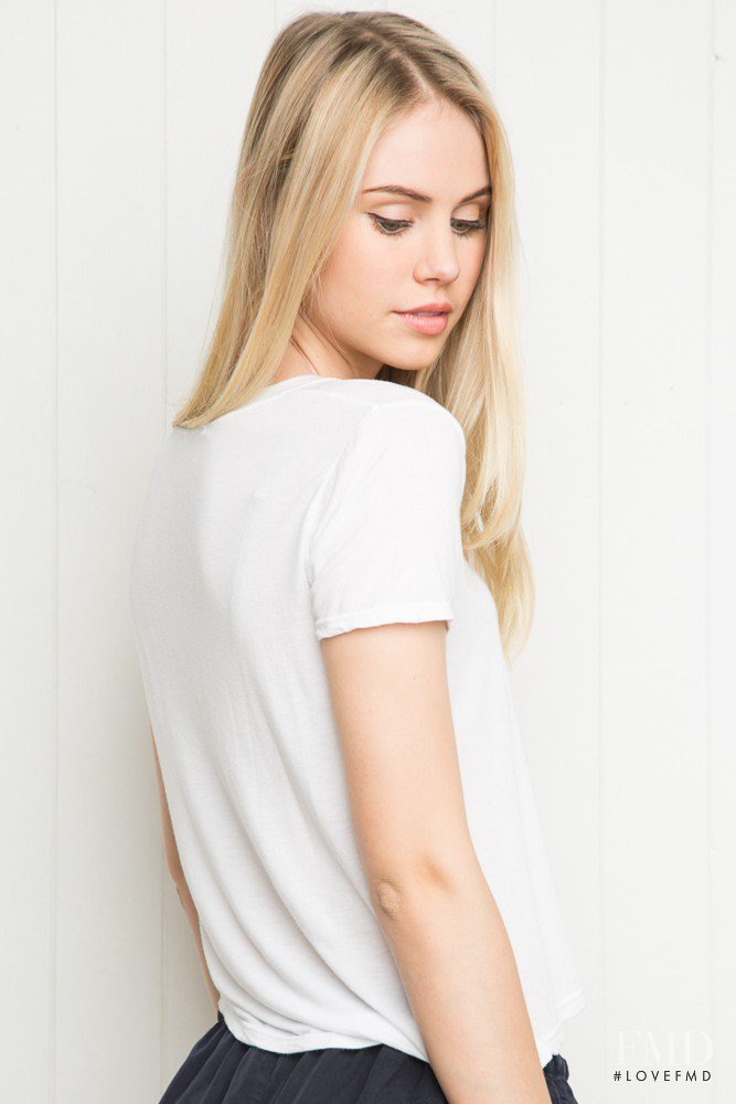 Scarlett Leithold featured in  the Brandy Melville catalogue for Spring/Summer 2015