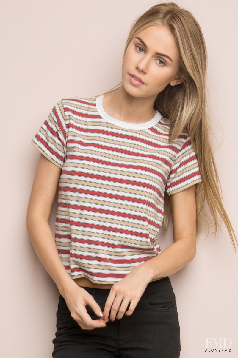 Scarlett Leithold featured in  the Brandy Melville catalogue for Spring/Summer 2016