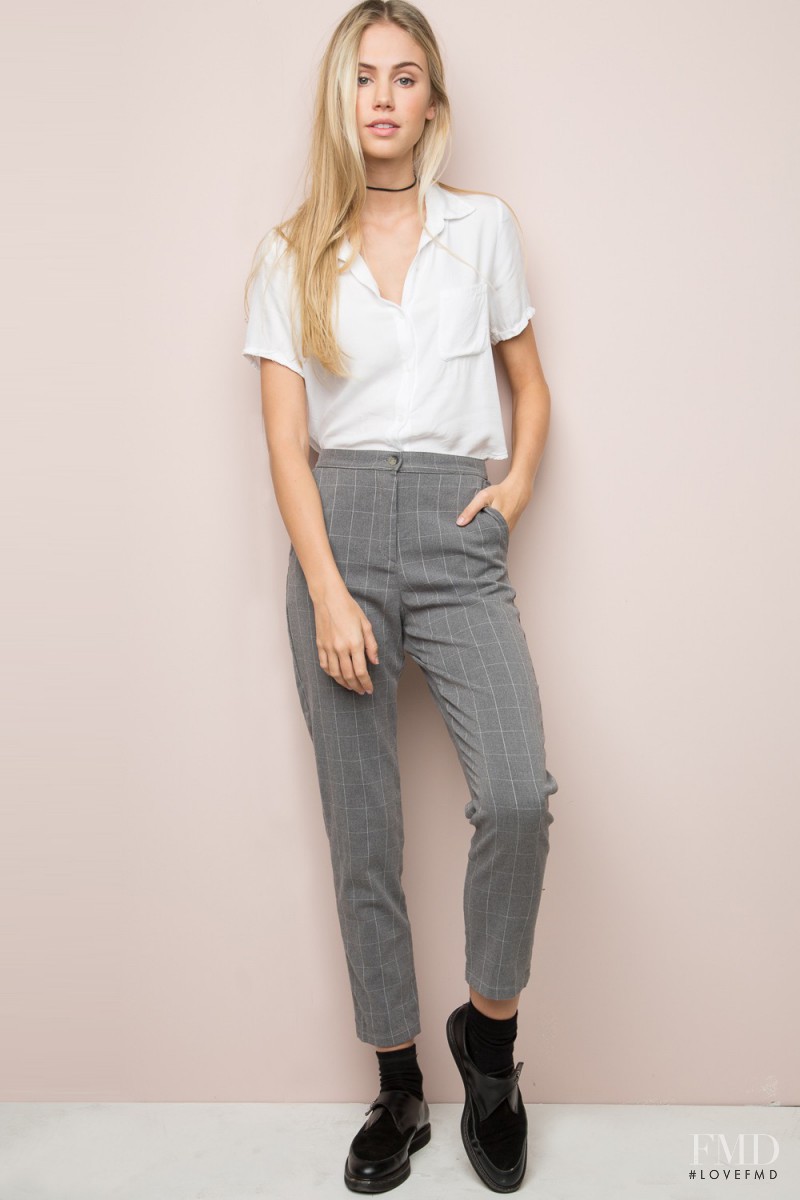 Scarlett Leithold featured in  the Brandy Melville catalogue for Spring/Summer 2016