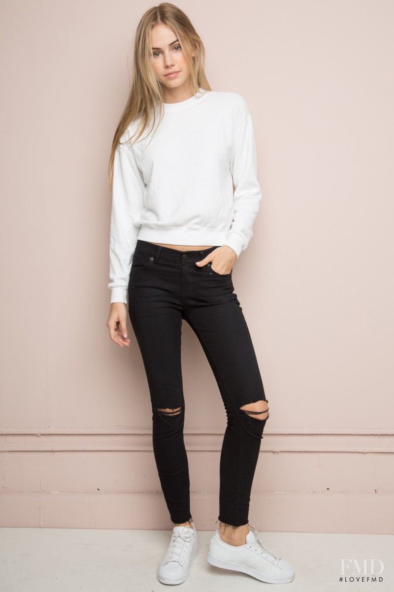 Scarlett Leithold featured in  the Brandy Melville catalogue for Spring/Summer 2016