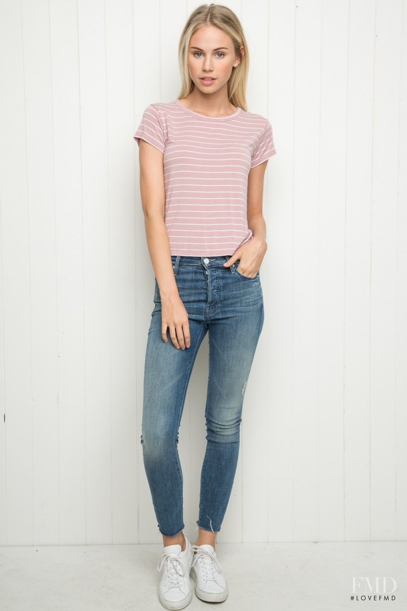 Scarlett Leithold featured in  the Brandy Melville catalogue for Spring/Summer 2016