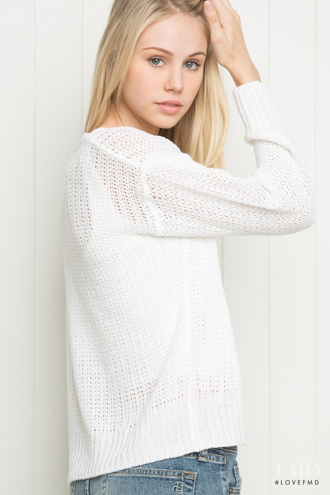Scarlett Leithold featured in  the Brandy Melville catalogue for Spring/Summer 2016