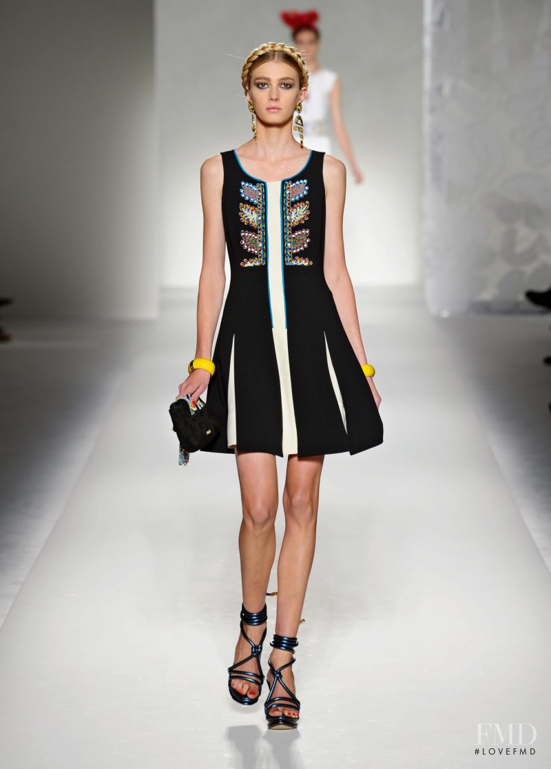 Sigrid Agren featured in  the Moschino fashion show for Spring/Summer 2012