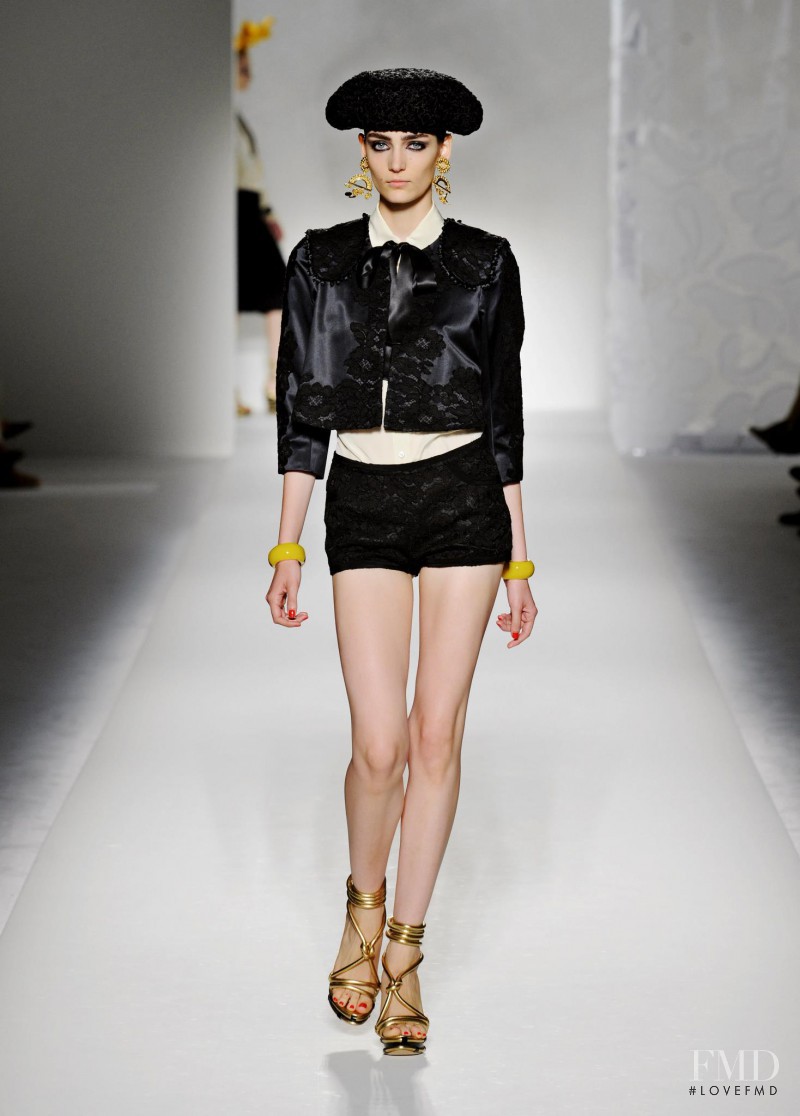 Zuzanna Bijoch featured in  the Moschino fashion show for Spring/Summer 2012