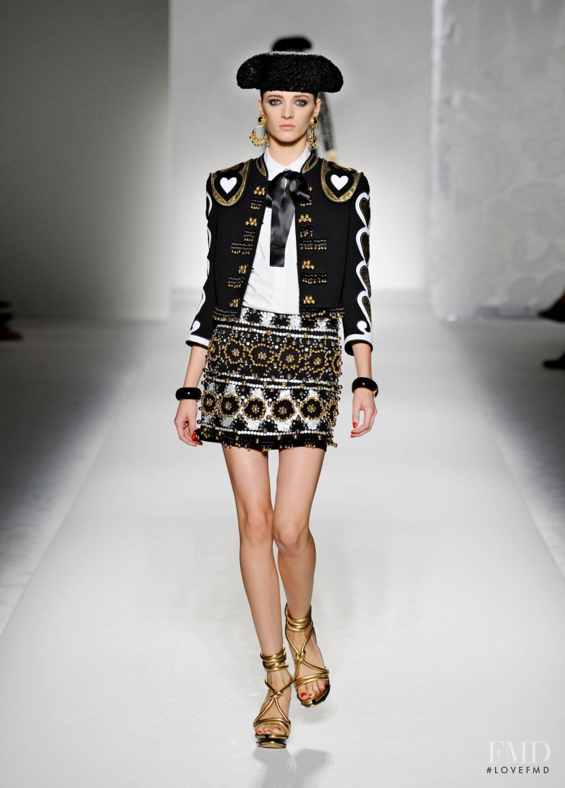 Daria Strokous featured in  the Moschino fashion show for Spring/Summer 2012