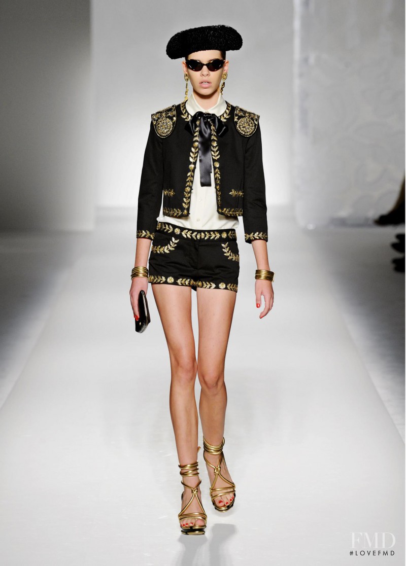 Valerija Sestic featured in  the Moschino fashion show for Spring/Summer 2012
