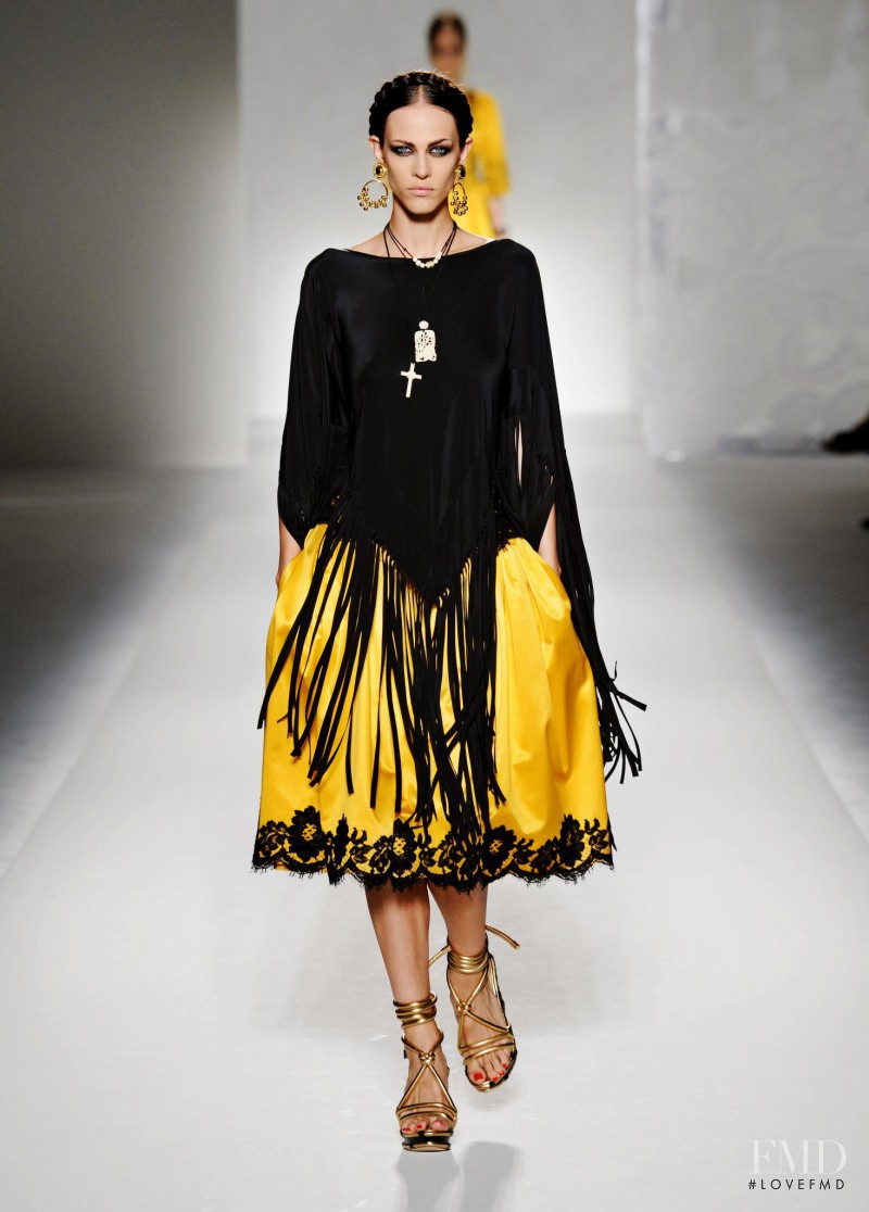Aymeline Valade featured in  the Moschino fashion show for Spring/Summer 2012