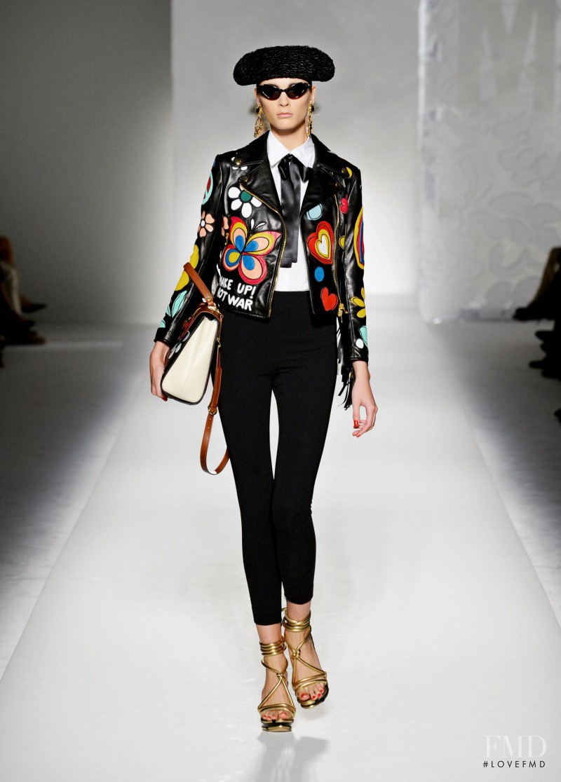 Irina Kulikova featured in  the Moschino fashion show for Spring/Summer 2012