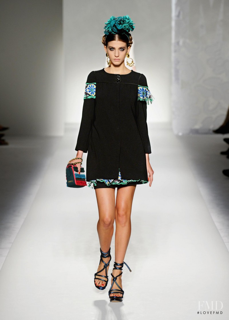 Caterina Ravaglia featured in  the Moschino fashion show for Spring/Summer 2012
