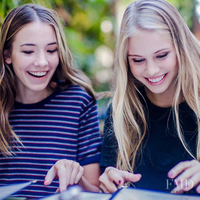 Scarlett Leithold featured in  the Brandy Melville lookbook for Autumn/Winter 2014