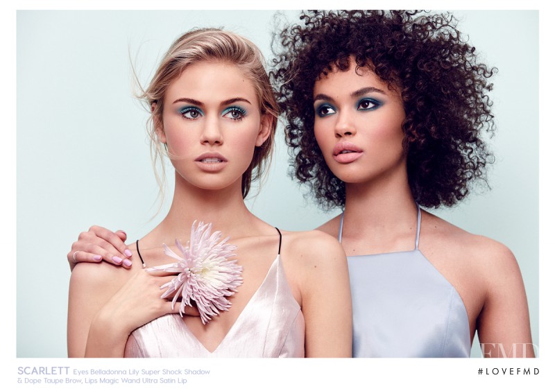 Scarlett Leithold featured in  the Colourpop advertisement for Spring/Summer 2016