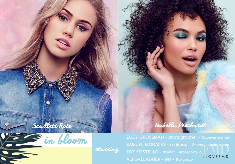 Scarlett Leithold featured in  the Colourpop advertisement for Spring/Summer 2016