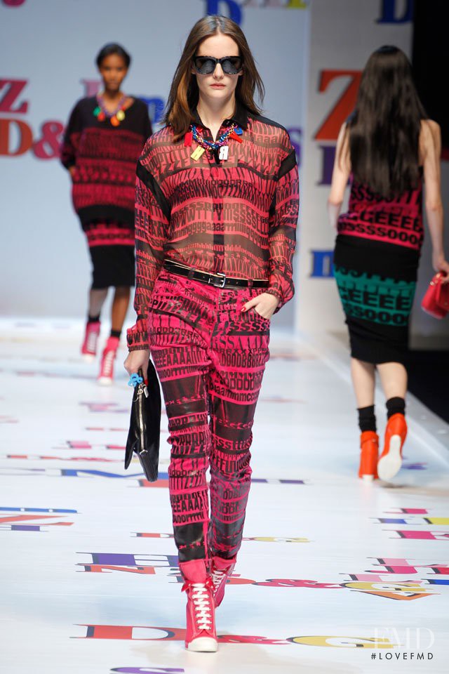 Sara Blomqvist featured in  the D&G fashion show for Autumn/Winter 2011