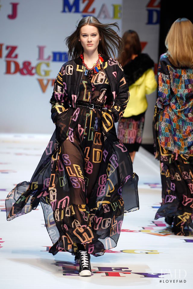 Monika Jagaciak featured in  the D&G fashion show for Autumn/Winter 2011