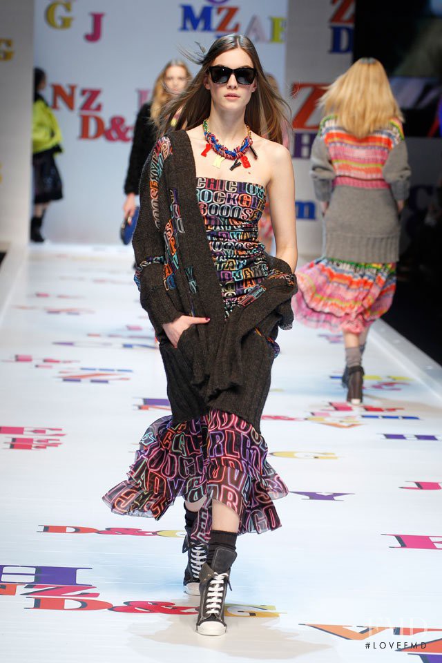 Julija Steponaviciute featured in  the D&G fashion show for Autumn/Winter 2011