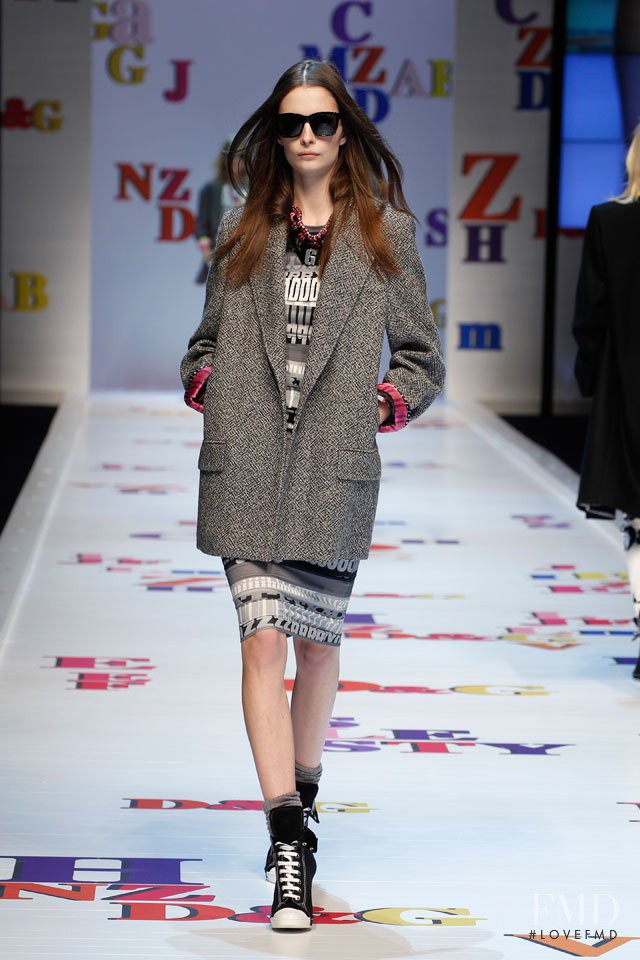 Suzie Bird featured in  the D&G fashion show for Autumn/Winter 2011