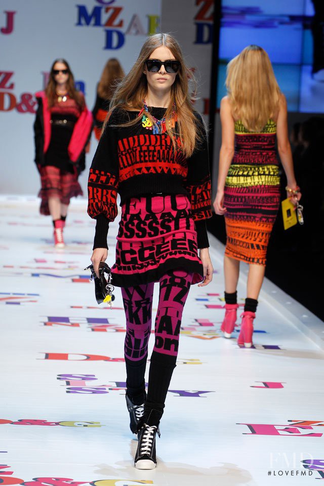 Josephine Skriver featured in  the D&G fashion show for Autumn/Winter 2011