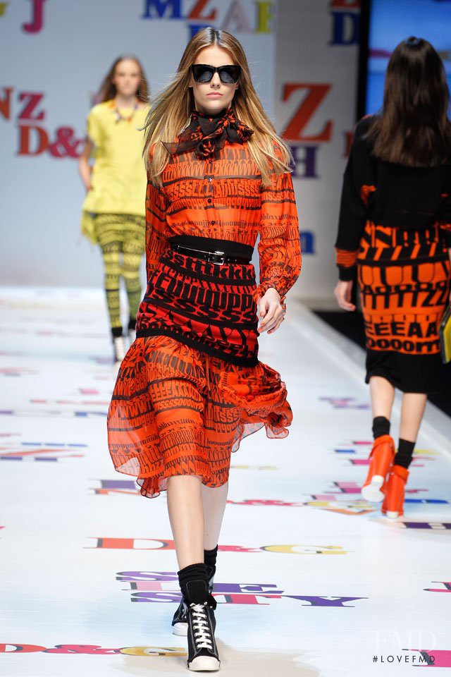 Martha Streck featured in  the D&G fashion show for Autumn/Winter 2011