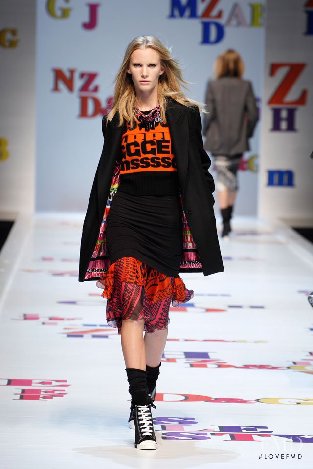 Emily Baker featured in  the D&G fashion show for Autumn/Winter 2011