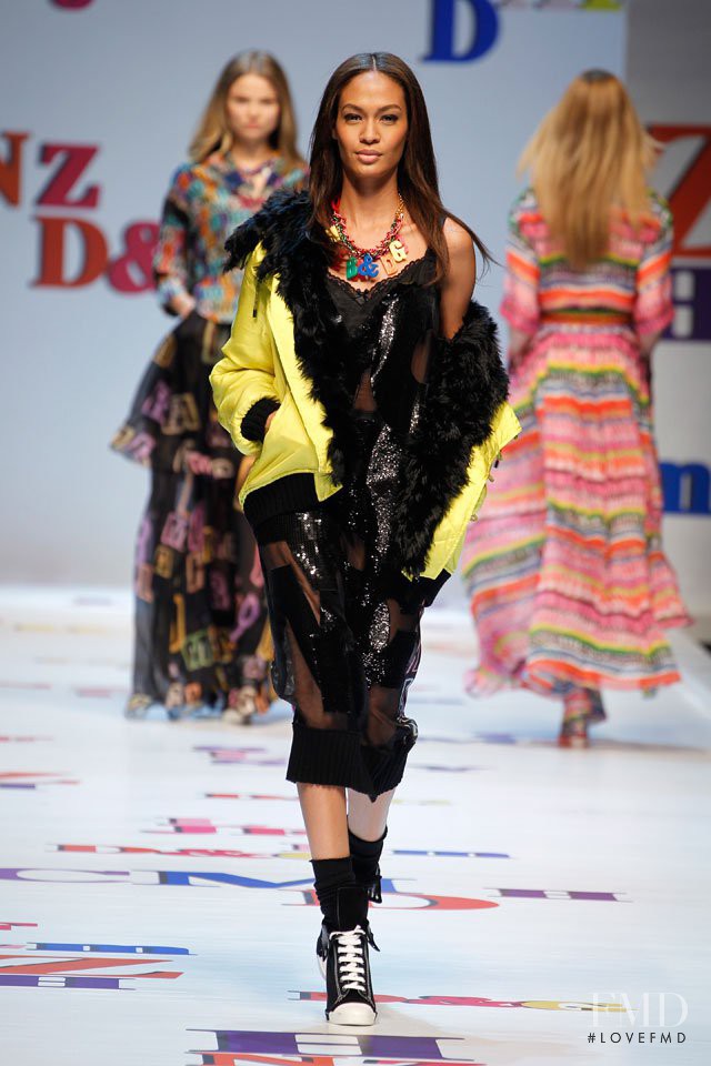 Joan Smalls featured in  the D&G fashion show for Autumn/Winter 2011