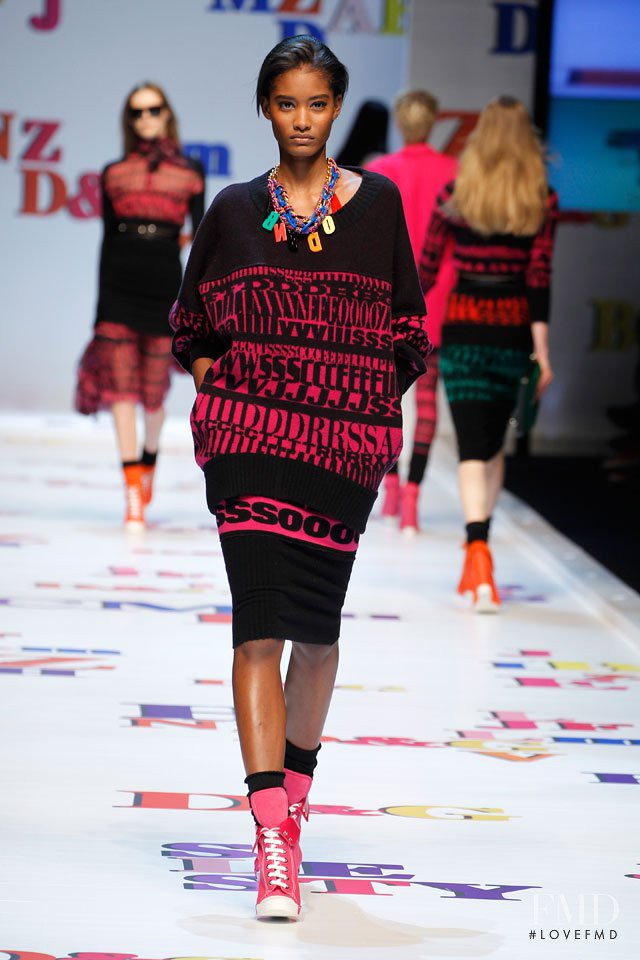 Melodie Monrose featured in  the D&G fashion show for Autumn/Winter 2011