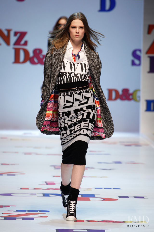 Caroline Brasch Nielsen featured in  the D&G fashion show for Autumn/Winter 2011