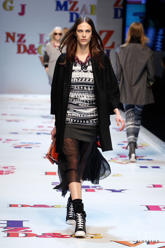 Aymeline Valade featured in  the D&G fashion show for Autumn/Winter 2011