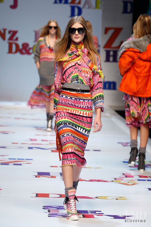 Lindsay Lullman featured in  the D&G fashion show for Autumn/Winter 2011