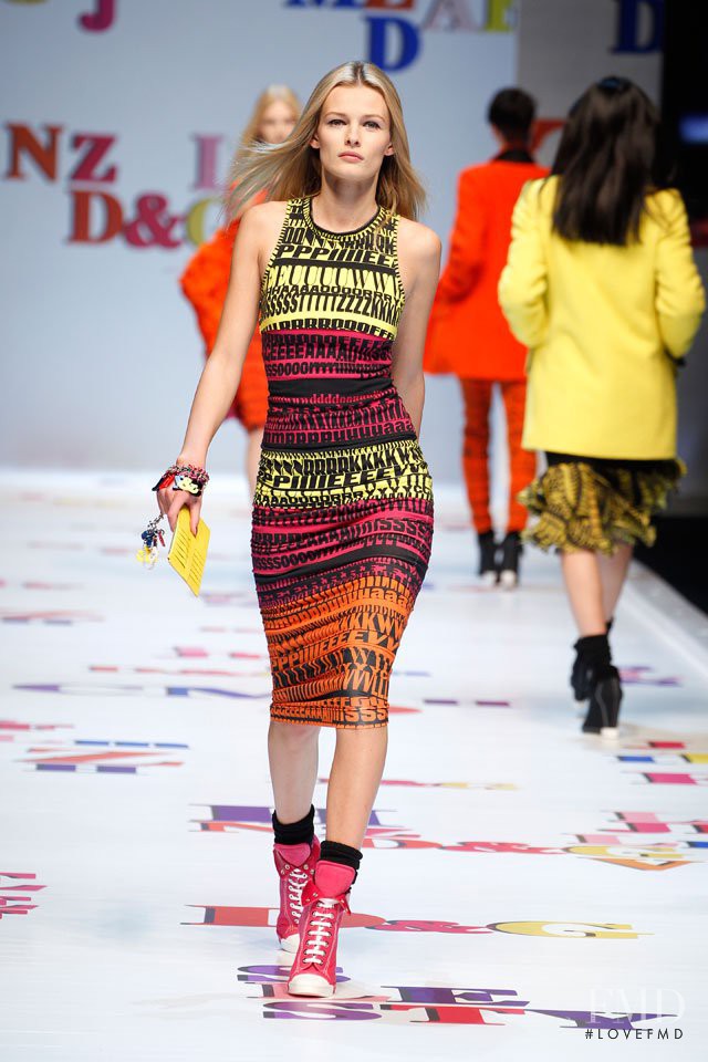 Edita Vilkeviciute featured in  the D&G fashion show for Autumn/Winter 2011
