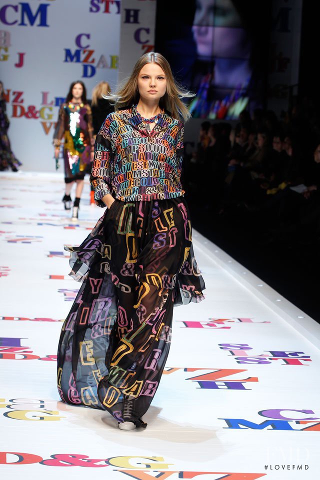 Magdalena Frackowiak featured in  the D&G fashion show for Autumn/Winter 2011
