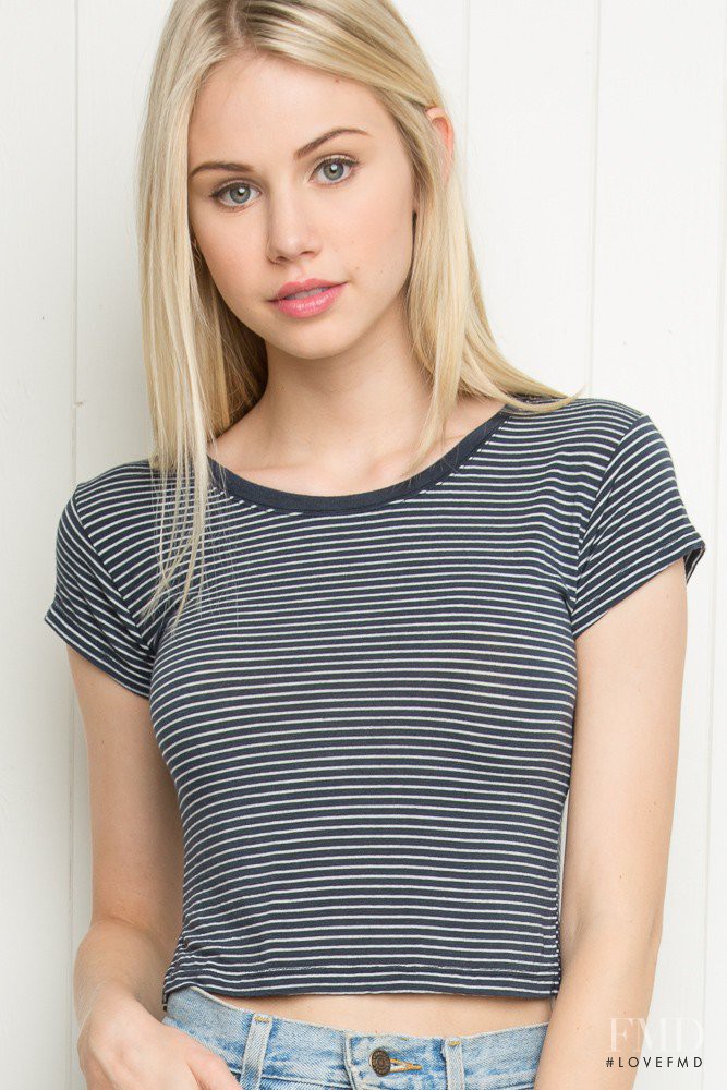 Scarlett Leithold featured in  the Brandy Melville catalogue for Autumn/Winter 2015