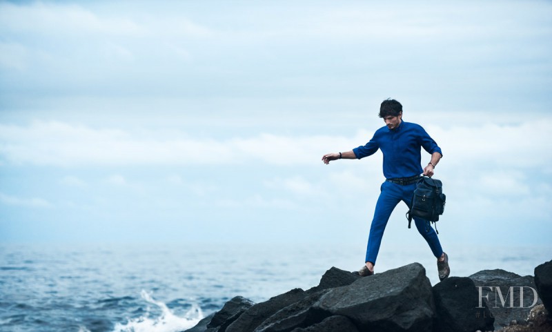 Andres Velencoso featured in  the Salvatore Ferragamo advertisement for Spring/Summer 2017