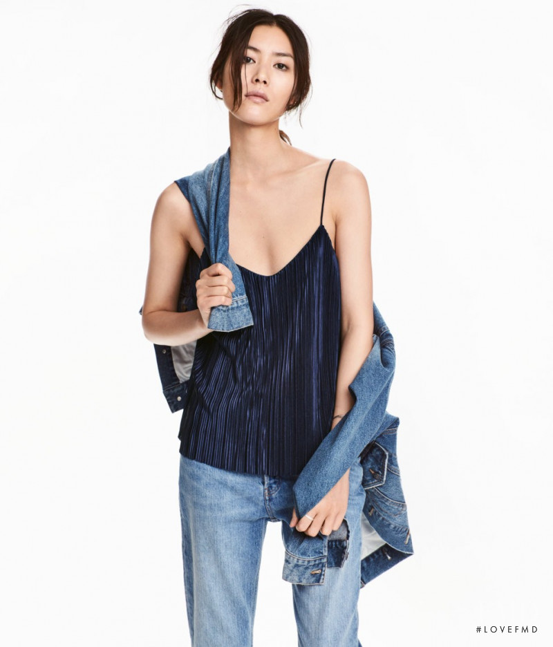 Liu Wen featured in  the H&M catalogue for Spring 2017