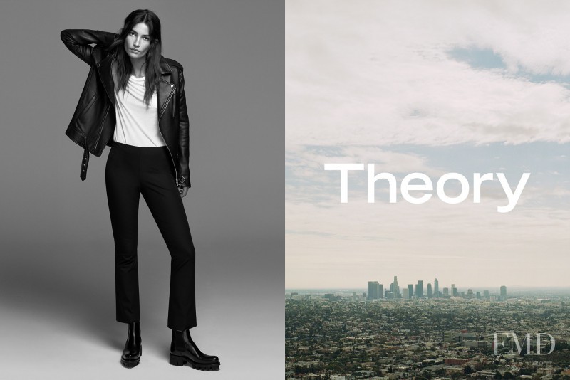 Lily Aldridge featured in  the Theory advertisement for Spring/Summer 2017