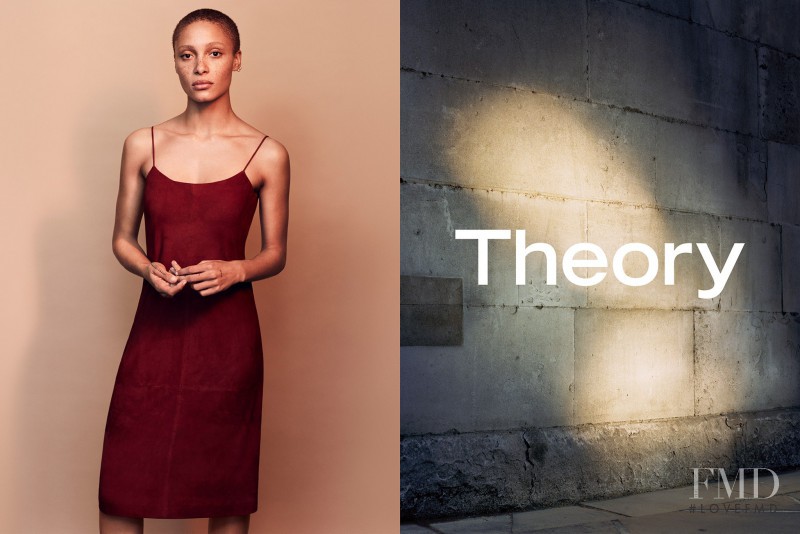Adwoa Aboah featured in  the Theory advertisement for Spring/Summer 2017