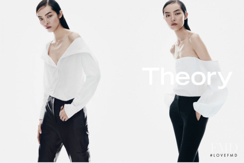 Fei Fei Sun featured in  the Theory advertisement for Spring/Summer 2017