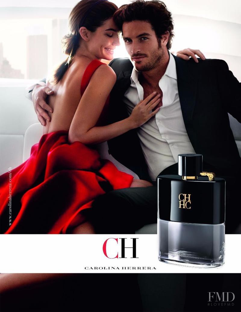 Lily Aldridge featured in  the CH Carolina Herrera Privee Men Fragrance advertisement for Spring/Summer 2017