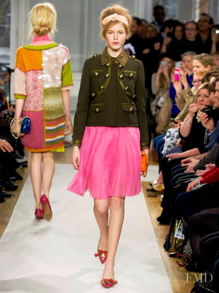 Linnea Regnander featured in  the Boutique Moschino fashion show for Autumn/Winter 2012