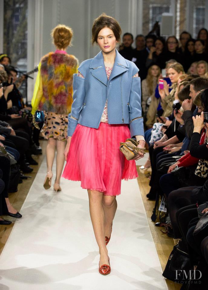 Irina Kulikova featured in  the Boutique Moschino fashion show for Autumn/Winter 2012