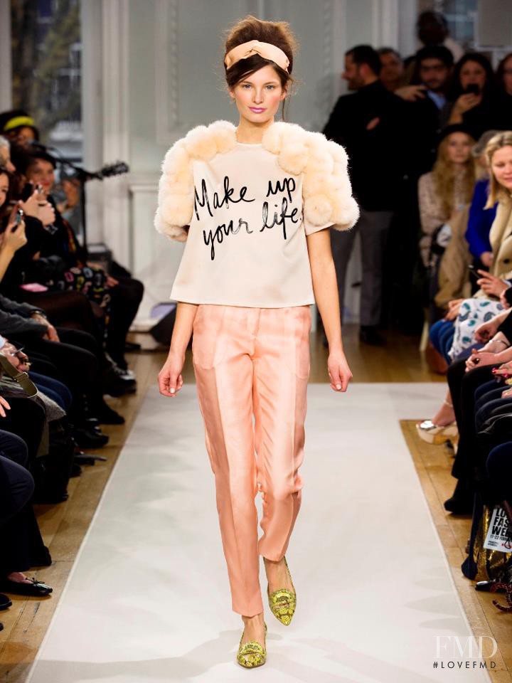 Ava Smith featured in  the Boutique Moschino fashion show for Autumn/Winter 2012