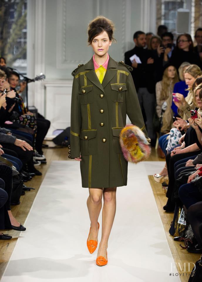Imogen Morris Clarke featured in  the Boutique Moschino fashion show for Autumn/Winter 2012
